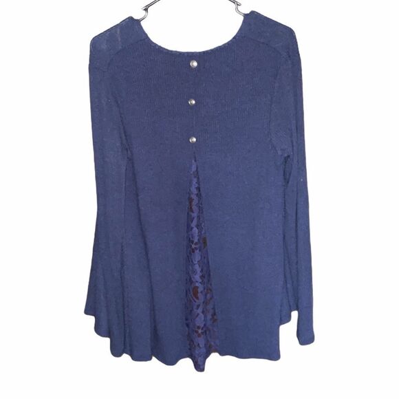 Tea & Rose | Navy Apollo Lace Cardigan Size M - Picture 2 of 6